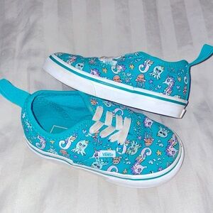 Vans Toddler Sea Creatures Seahorse Teal Sneakers Shoes